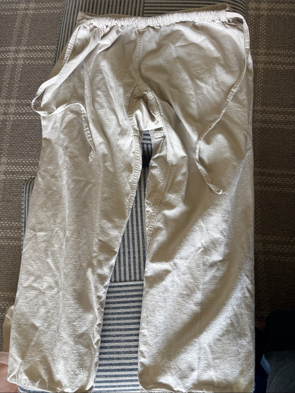 Champion Off-White Drawstring judo canvas style pants size 3